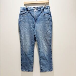GOOD AMERICAN Women’s Classic Blue Good Leg Straight Jeans Blue942 Size 10/30